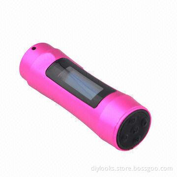 8GB Waterproof IPX8 Rechargeable MP3 Player with Screen and FM Radio Function (FS-4), Magenta
